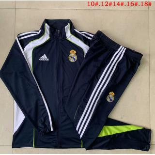 Chándal Real Madrid 2025/26 (Dark Bule with white Long zipper) - NIÑOS